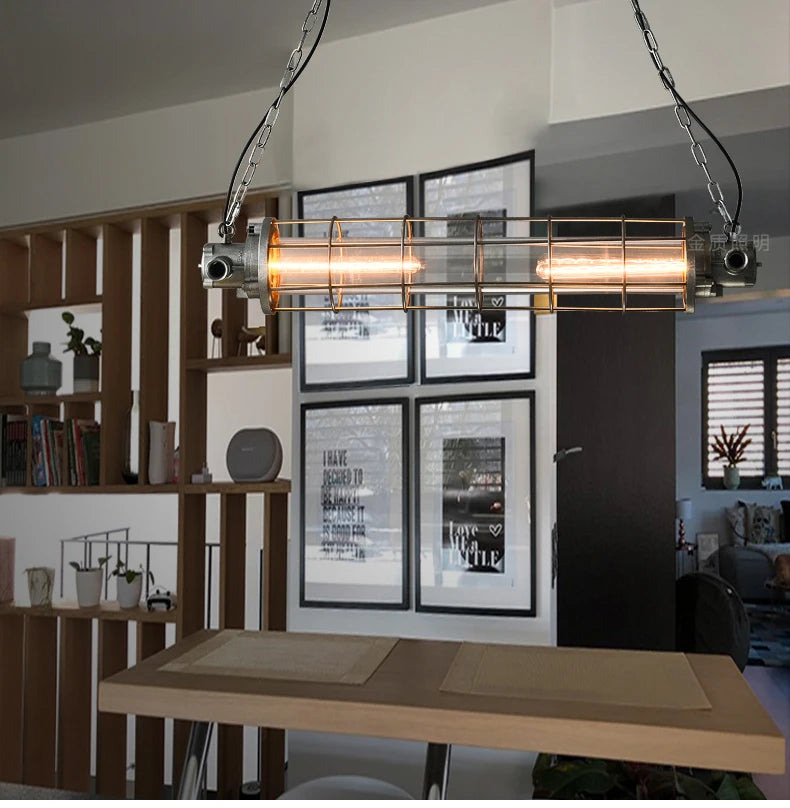 Retro Industrial Chandelier - American Style Iron Art Pendant Lamp