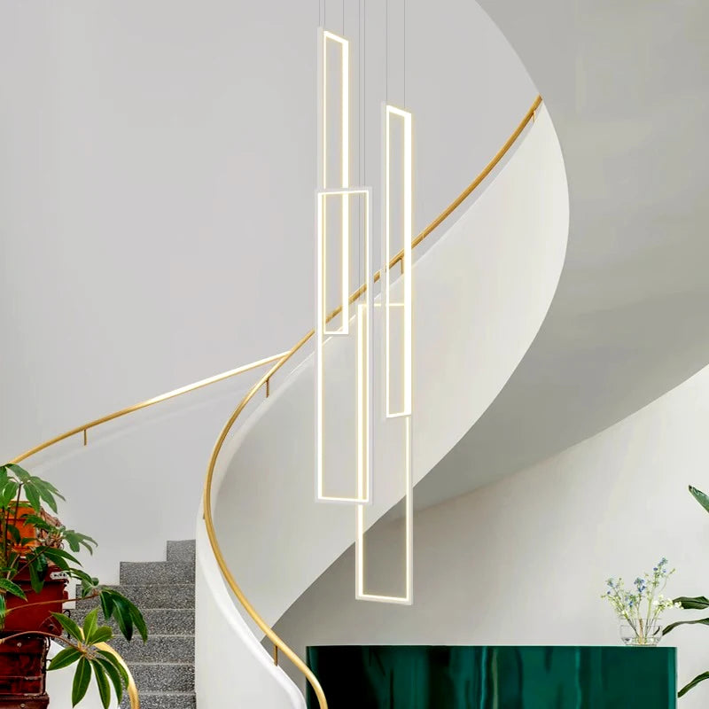 Modern Ring Stairs LED Pendant