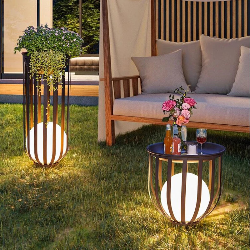 Lumina Waterproof Outdoor LED Table Lights and Stands
