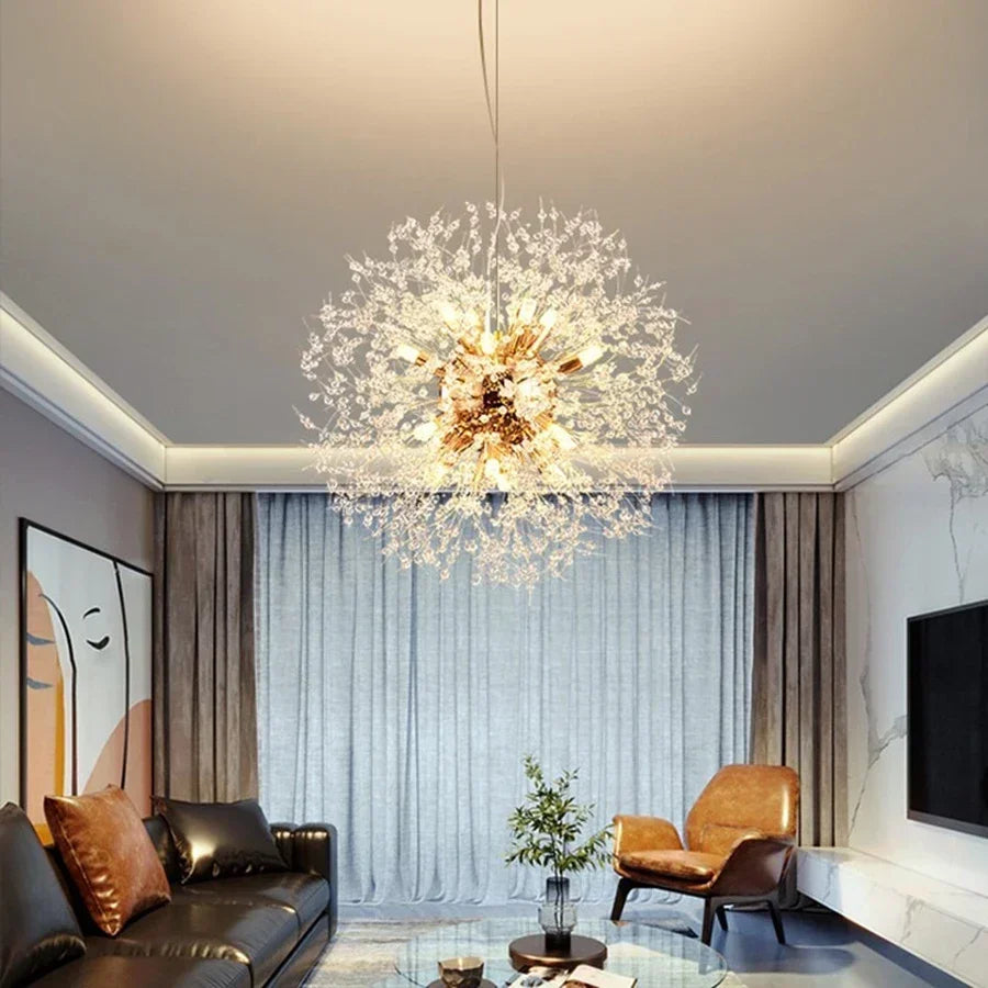 Modern Nordic Dandelion Crystal Chandelier