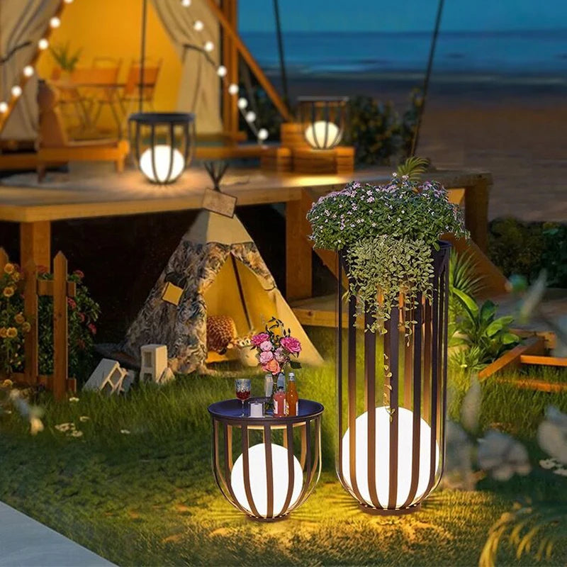 Lumina Waterproof Outdoor LED Table Lights and Stands