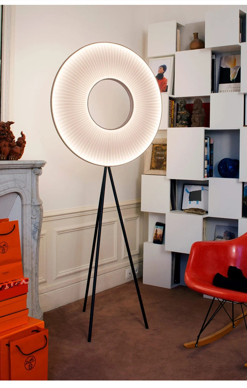 Nordic Art Fabric Pleats LED Floor Lamp
