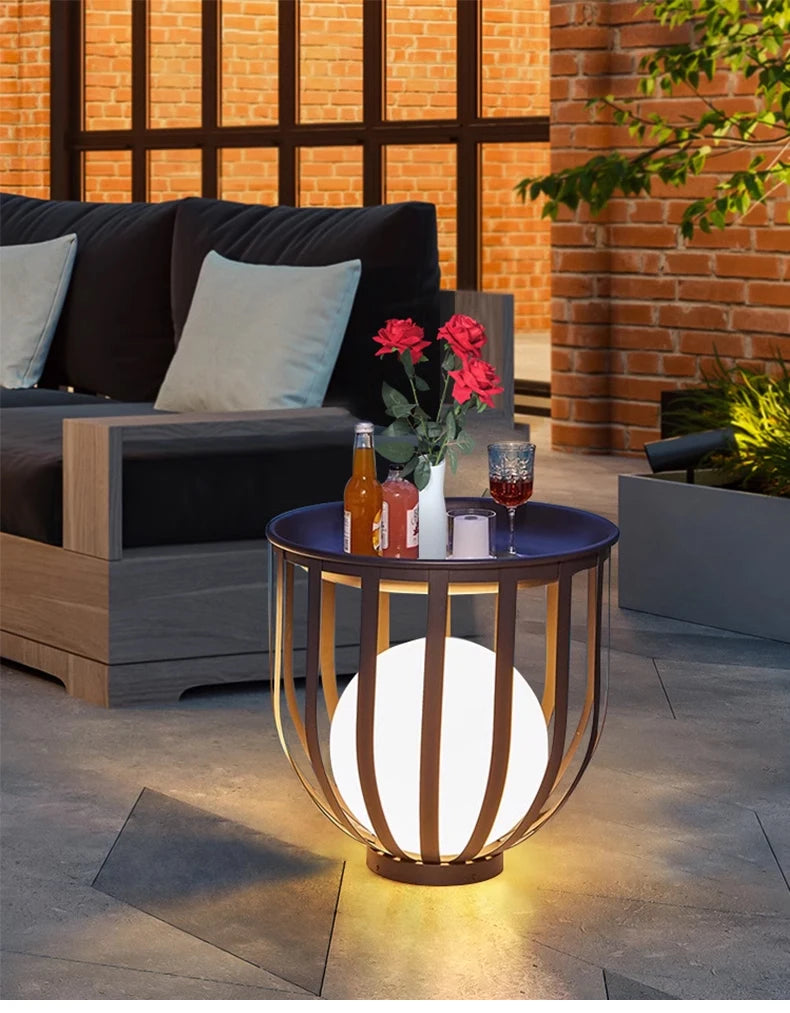 Lumina Waterproof Outdoor LED Table Lights and Stands