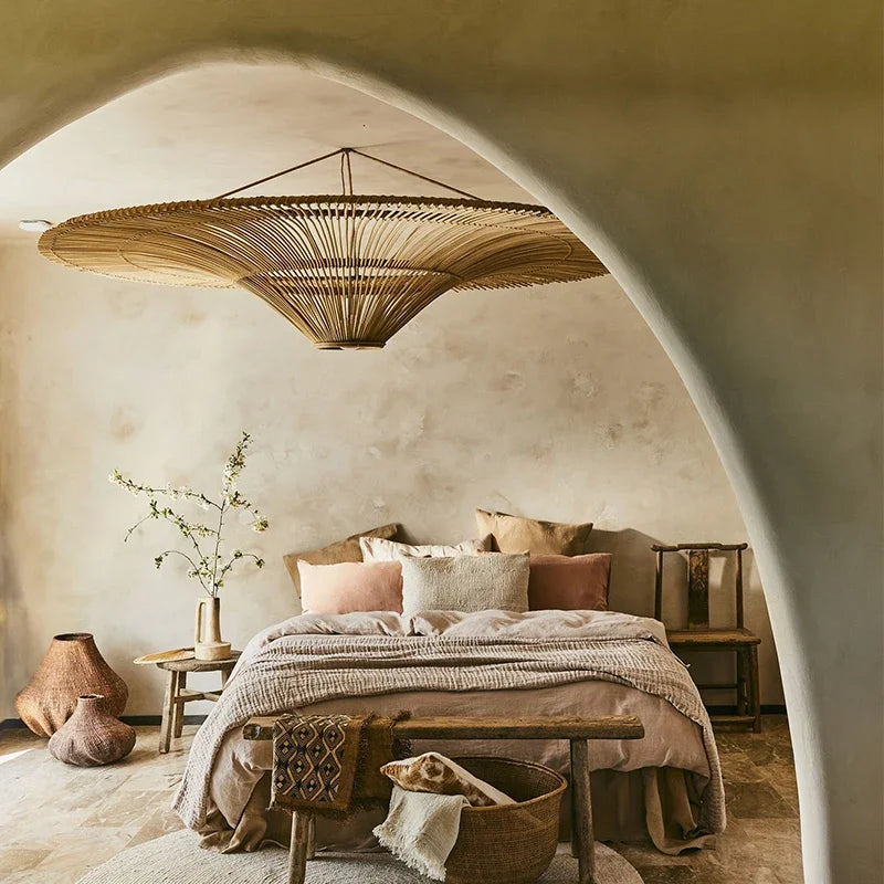 Handmade Asian Rattan Lamp