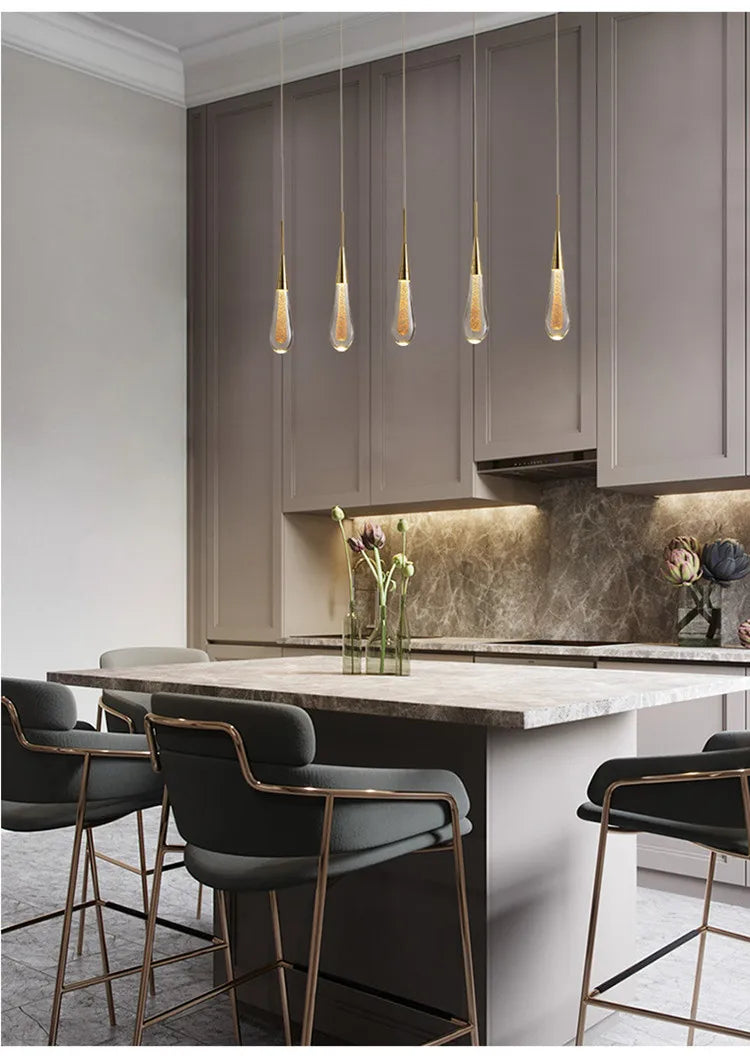 Crystal Teardrop Chandelier Pendant Light