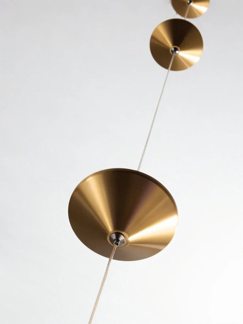 Floor to Ceiling 3 Tier Brass Lamp