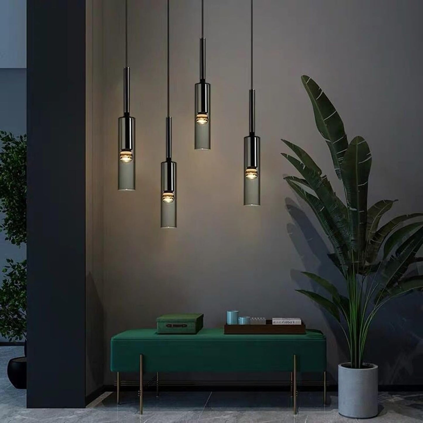 Eclipse Smoked Glass Pendant Light by Ethan Alen