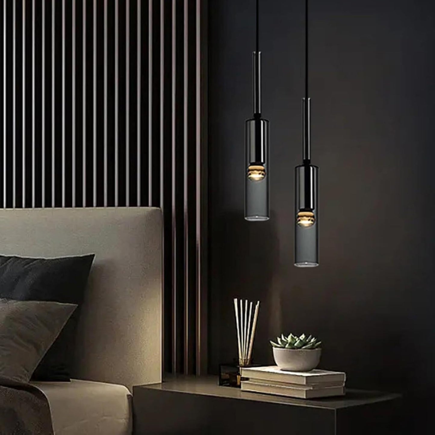 Eclipse Smoked Glass Pendant Light by Ethan Alen