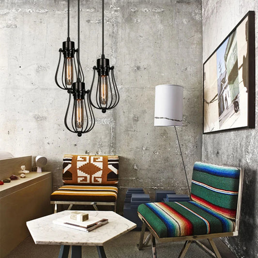 Vintage Cage Chandelier: A Masterpiece of Industrial Chic