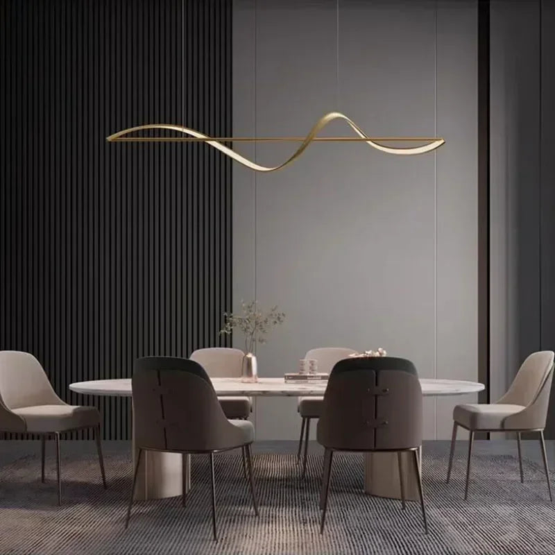Nordic LED Pendant Light Chandelier - Adjustable Fixture for Living Room, Dining Room, and Restaurant