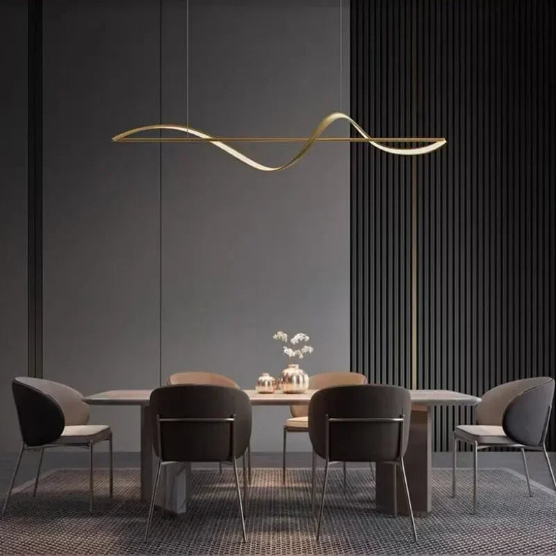 Nordic LED Pendant Light Chandelier - Adjustable Fixture for Living Room, Dining Room, and Restaurant