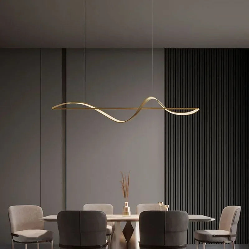 Nordic LED Pendant Light Chandelier - Adjustable Fixture for Living Room, Dining Room, and Restaurant