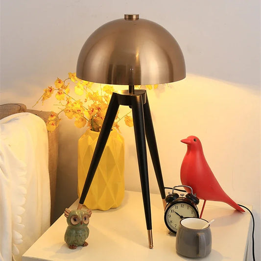 Nordic Retro Tripod Lamp - Mushroom Bedside Light