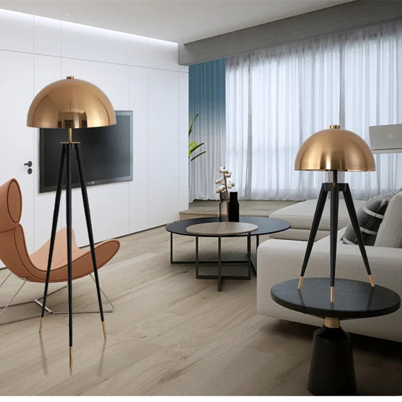 Nordic Retro Tripod Lamp - Mushroom Bedside Light