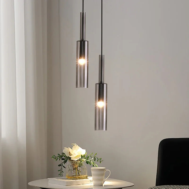 Eclipse Smoked Glass Pendant Light by Ethan Alen