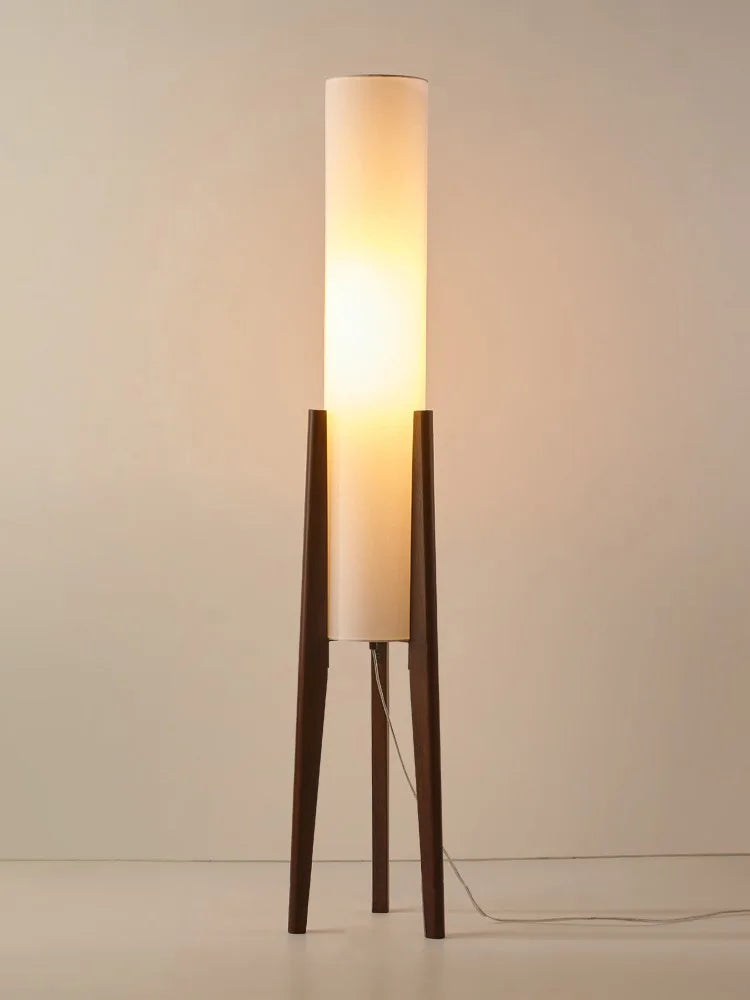 Nordic Retro Walnut Color Floor Lamp