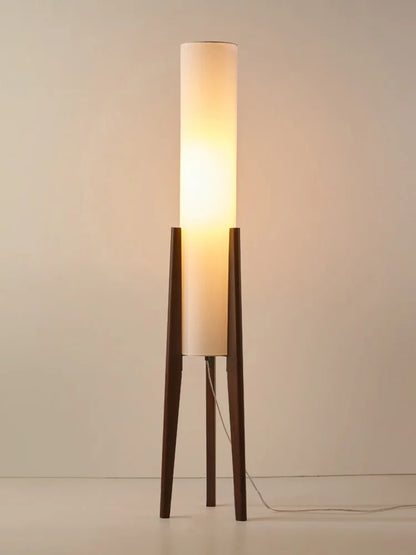 Nordic Retro Walnut Color Floor Lamp