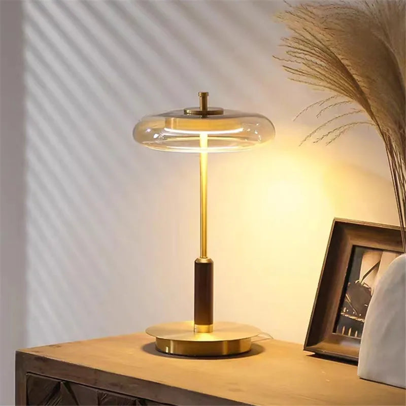 Vintage Floor Table Lamp - Mushroom Style