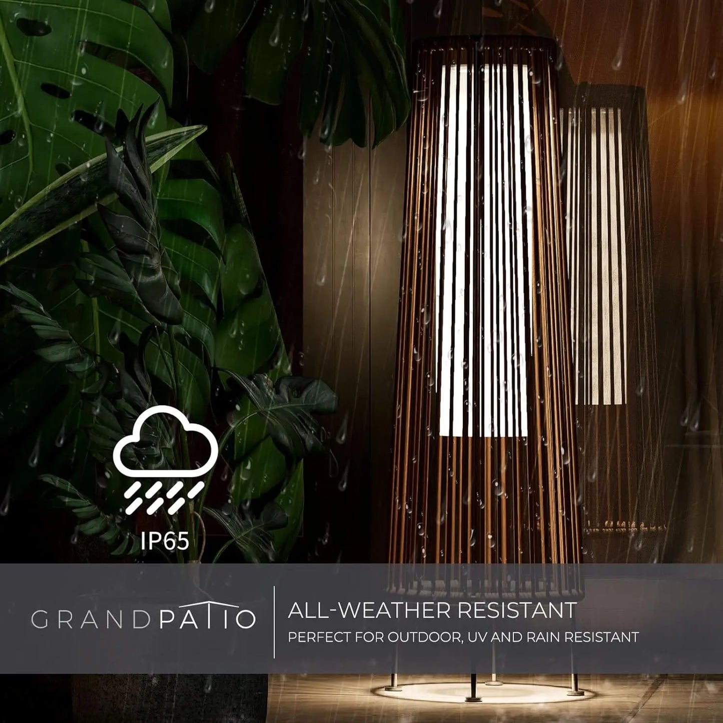 Grand Outdoor All-Weather Wicker Lamp by Orion Lighting