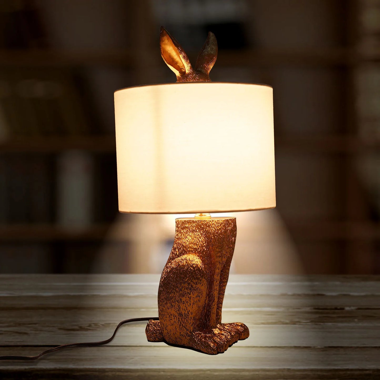 Gilded Hare Table Lamp