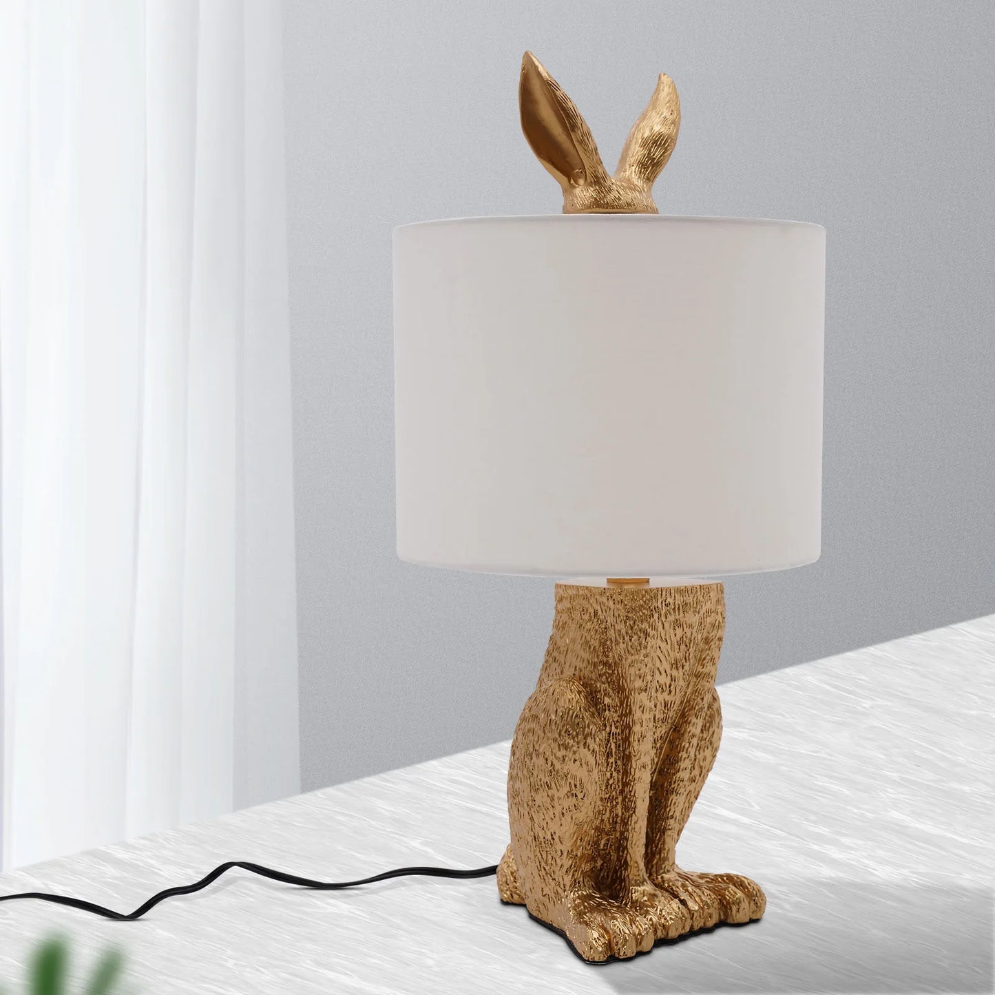 Gilded Hare Table Lamp