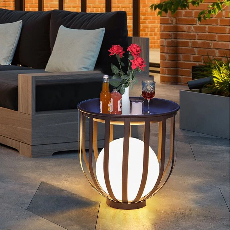 Lumina Waterproof Outdoor LED Table Lights and Stands