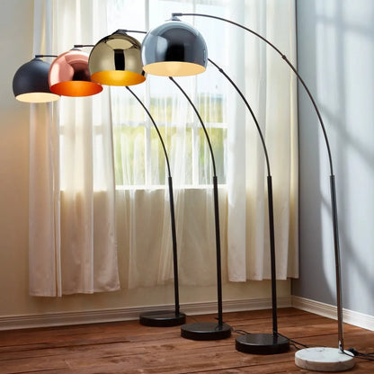 Copper Shade Arc Floor Lamp