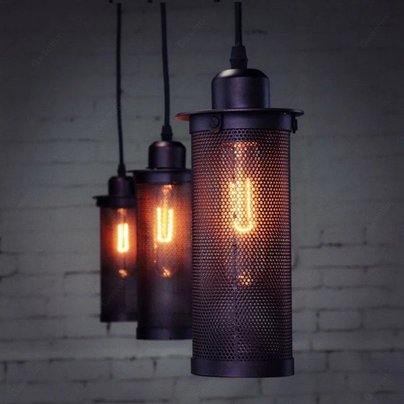 Retro Mesh Cage Pendant Light