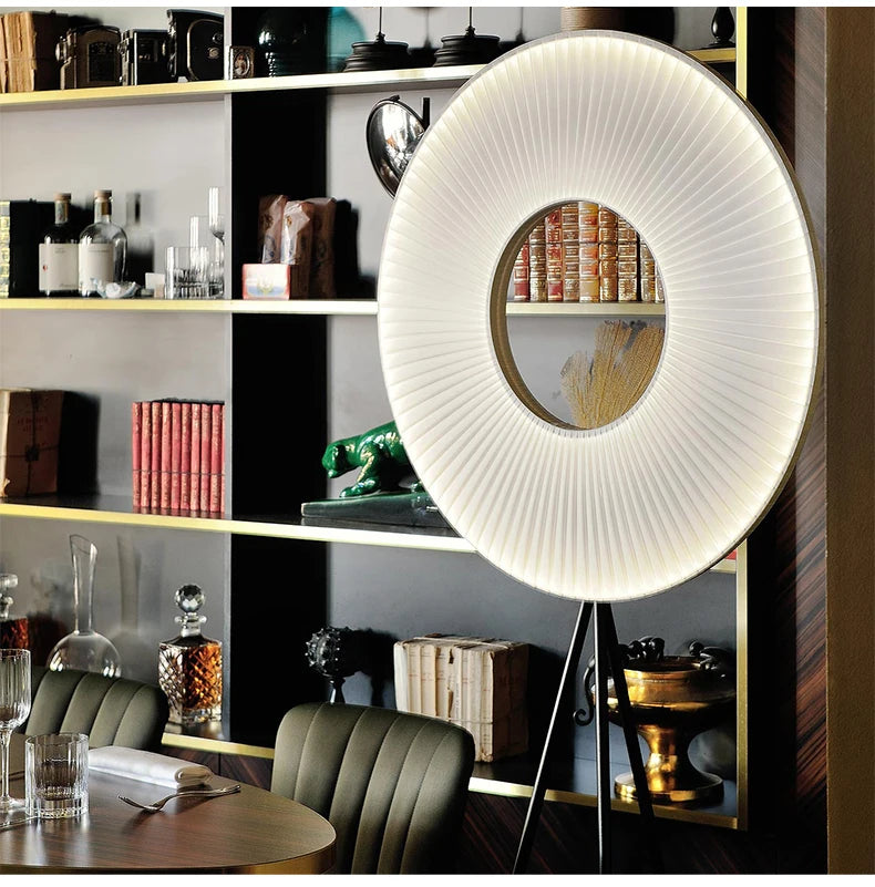 Nordic Art Fabric Pleats LED Floor Lamp