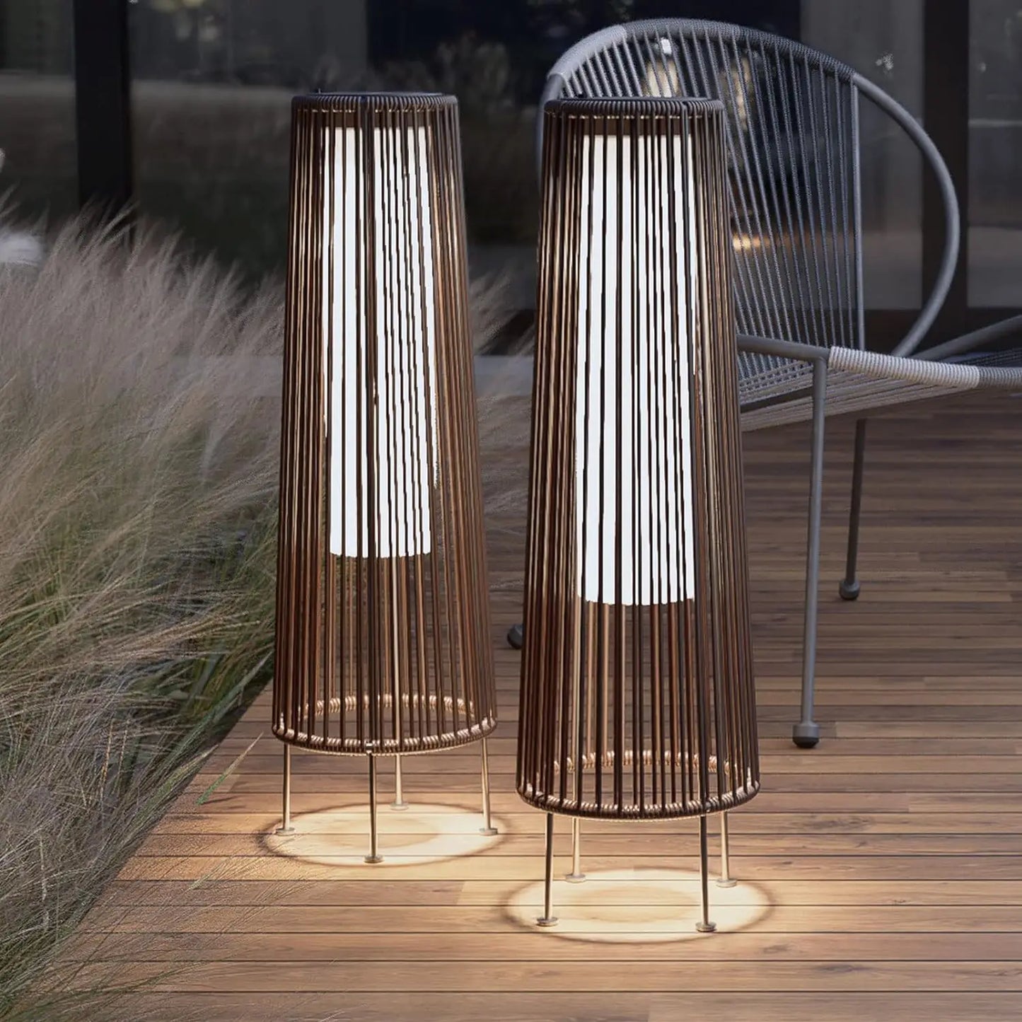 Grand Outdoor All-Weather Wicker Lamp by Orion Lighting