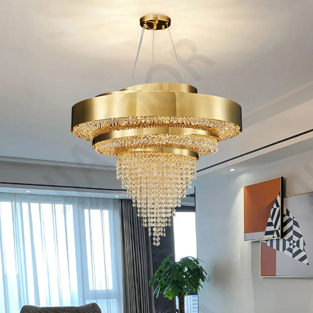 Large Modern Crystal Chandelier