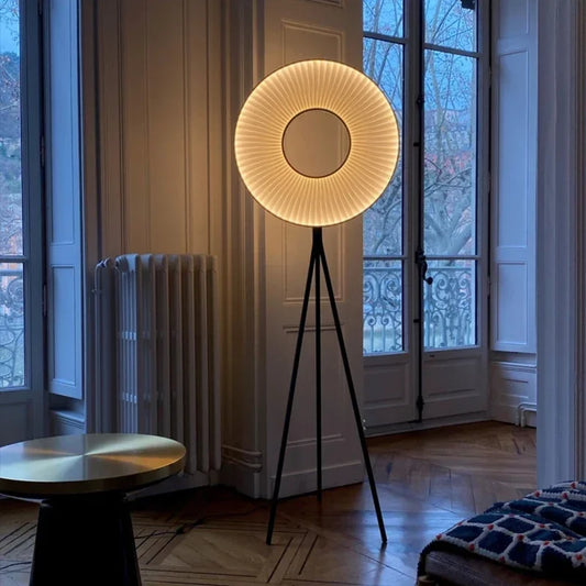 Nordic Art Fabric Pleats LED Floor Lamp