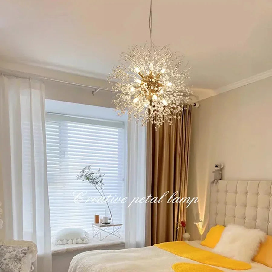 Modern Nordic Dandelion Crystal Chandelier