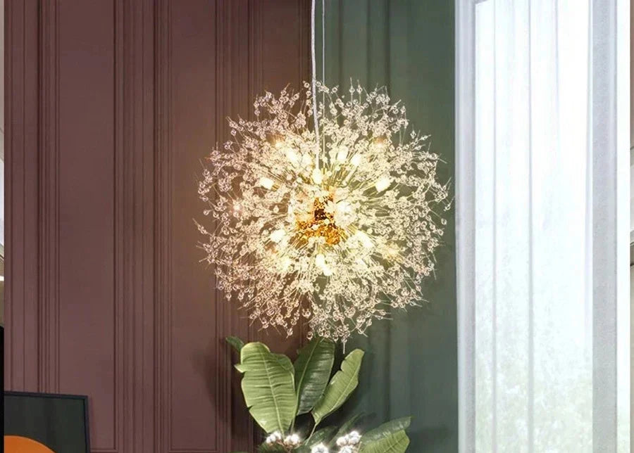 Modern Nordic Dandelion Crystal Chandelier