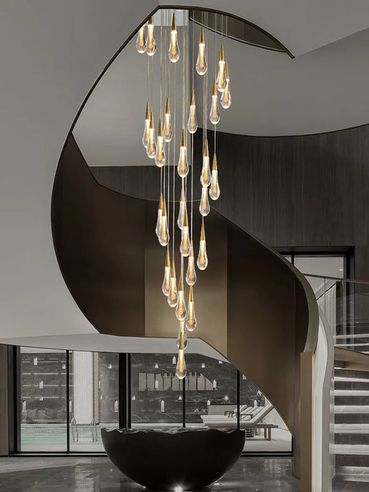 Crystal Teardrop Chandelier Pendant Light